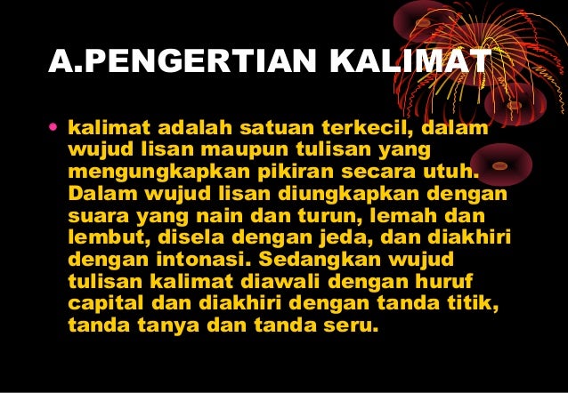 Kalimat bahasa indonesia