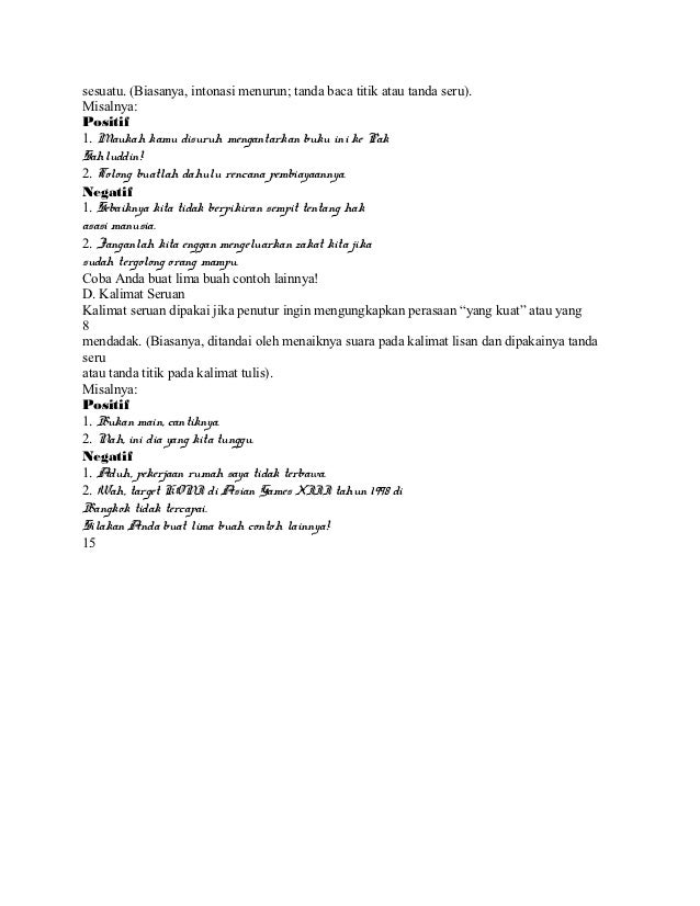 Kalimat Dalam Bahasa Indonesia