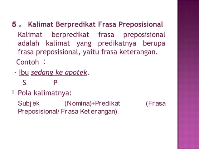 sintak bahasa indonesia contoh kalimat