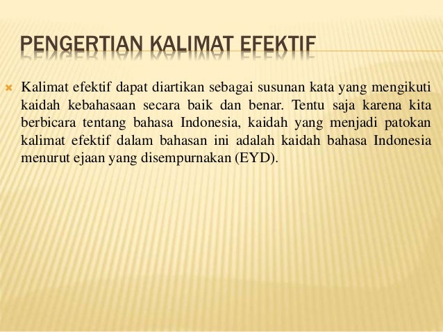 Kalimat Efektif