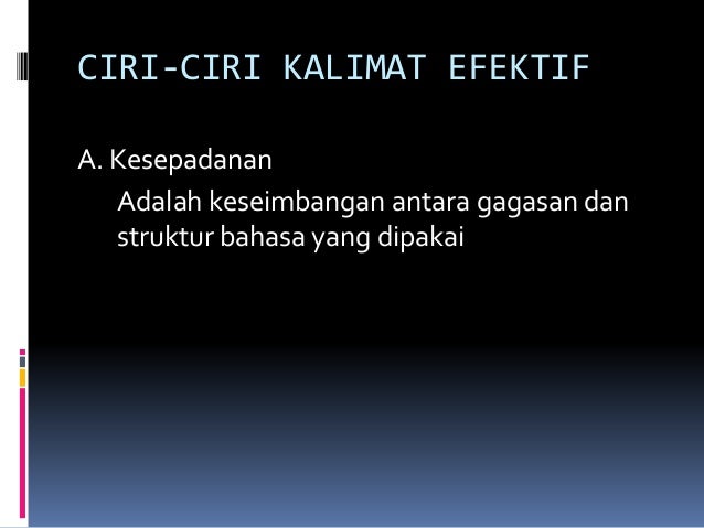 Kalimat Efektif