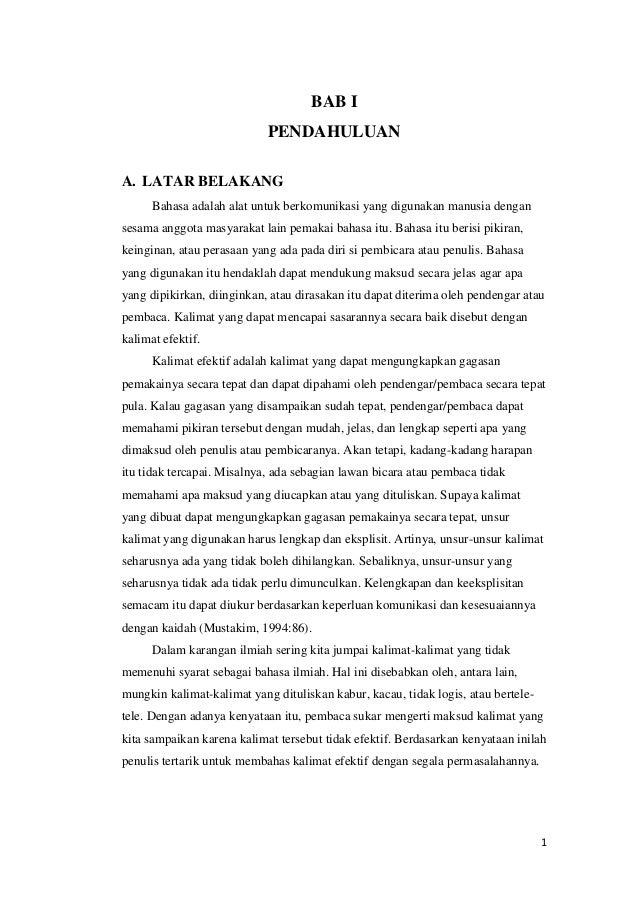 Kalimat Efektif Makalah