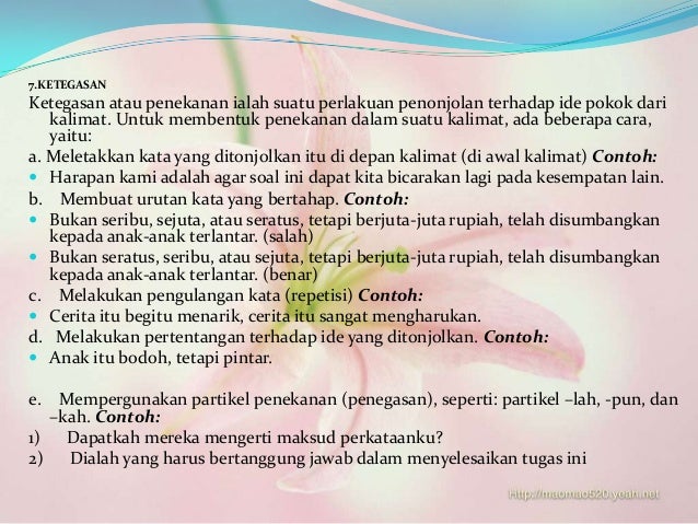 Contoh Cerita Frasa - Contoh Mak