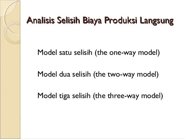 Kalkulasi biaya standar sebagai alat pengendalian manajerial