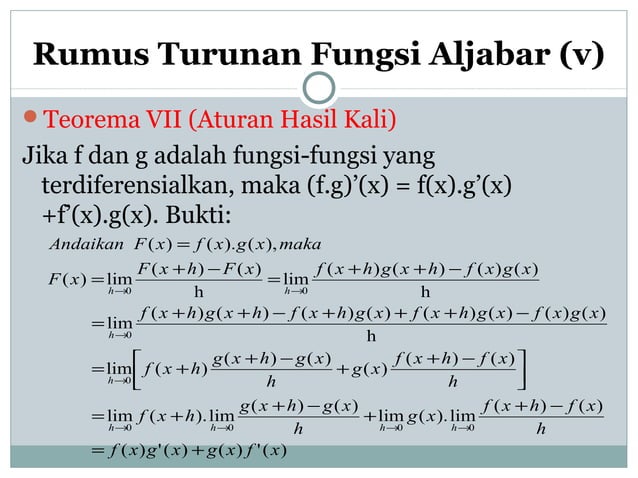 Kalkulus turunan dan integral | PPT