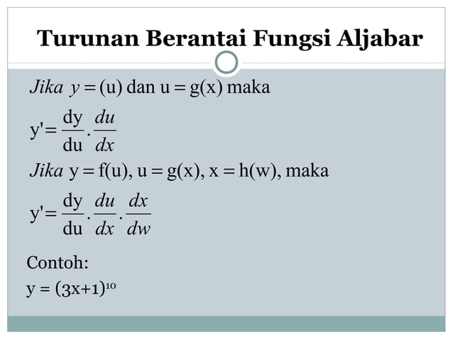 Kalkulus turunan dan integral | PPT