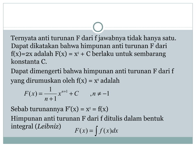 Kalkulus turunan dan integral | PPT