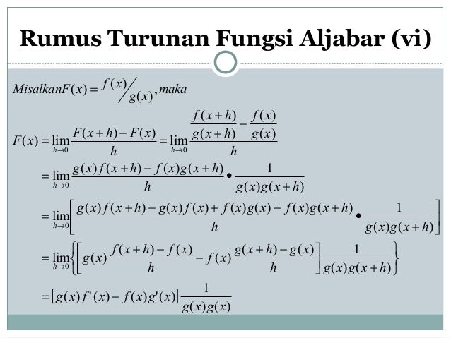Kalkulus turunan dan integral