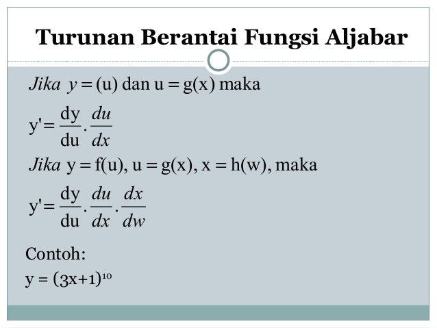 Kalkulus turunan dan integral