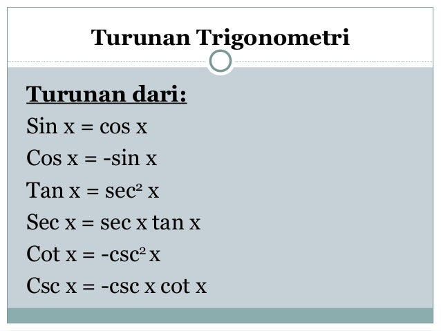 Kalkulus turunan dan integral