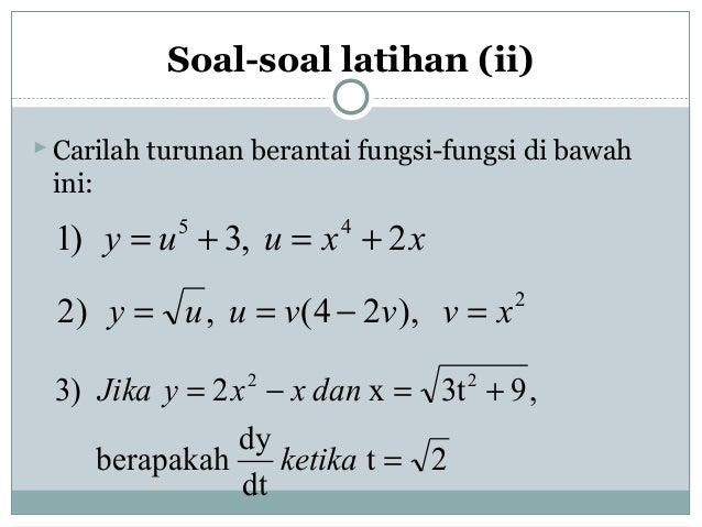 Kalkulus turunan dan integral