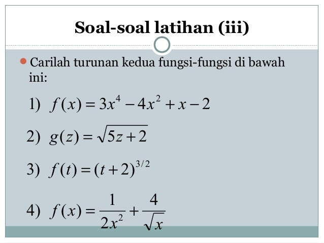 Kalkulus turunan dan integral
