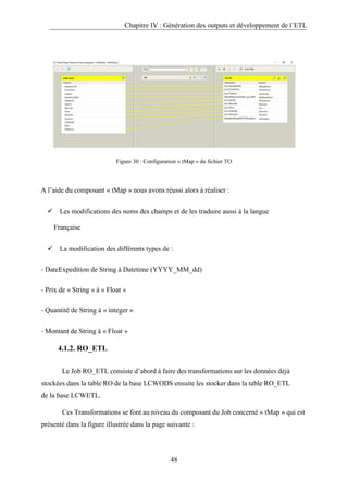 Chapitre IV : Génération des outputs et développement de l’ETL
48
Figure 30 : Configuration « tMap » du fichier TO
A l’aid...