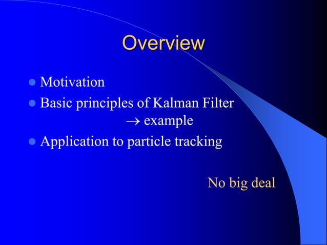 kalman filter illustrated with 2D example | PPT
