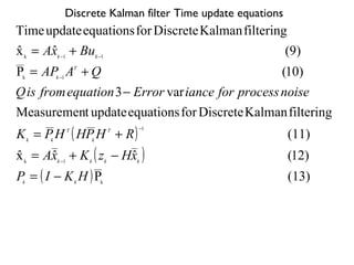 Discrete Kalman filter Time update equations 