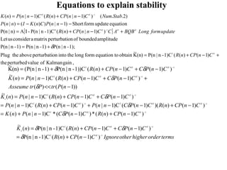 Equations to explain stability 