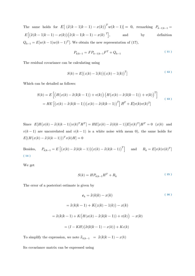 Kalman filter demonstration | PDF