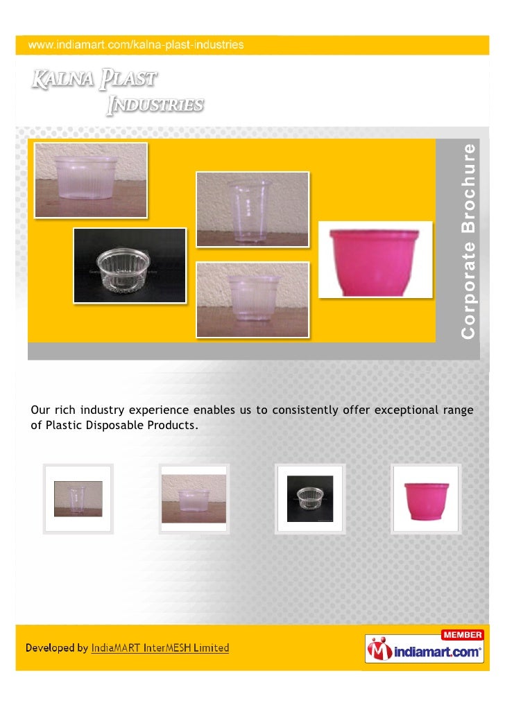 Kalna Plast Industries, Burdwan, Disposable Items