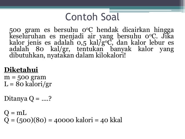 Contoh Soal Kalor Lebur SoalSoal