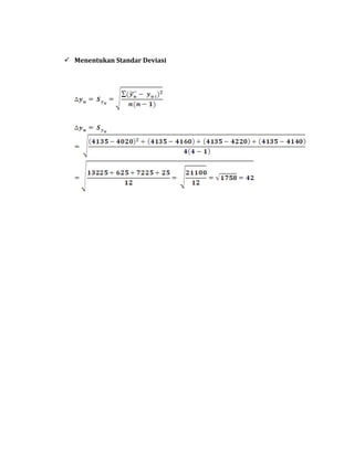  Menentukan Standar Deviasi 
