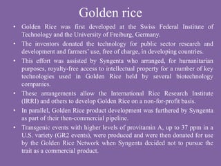Transgenic for Bio Fortification | PPTX