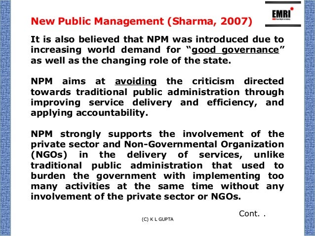 New Public Management Through Public Private Partnership