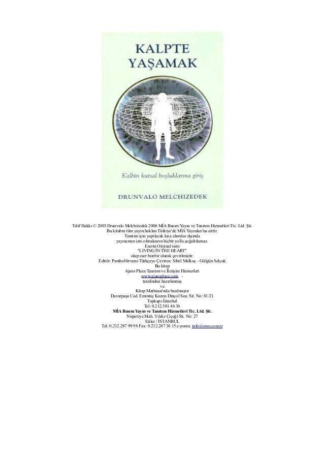 Kalpte yasamak drunvalo melchizedek