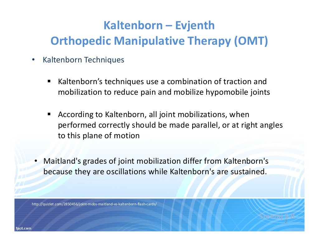 Kaltenborn manual mobilization srs