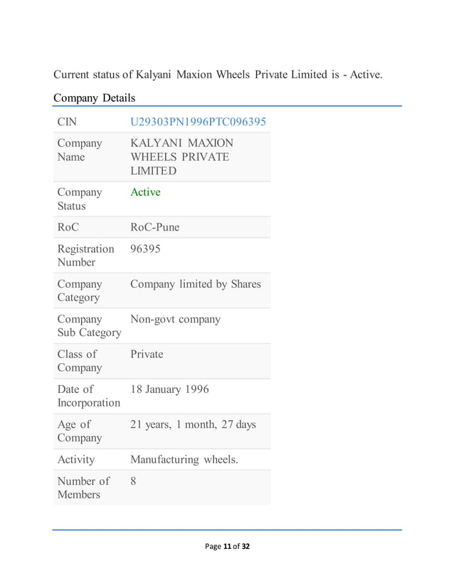 Kalyani maxion wheels pvt ltd