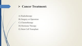 Recent advances in cancer treatment. | PPTX
