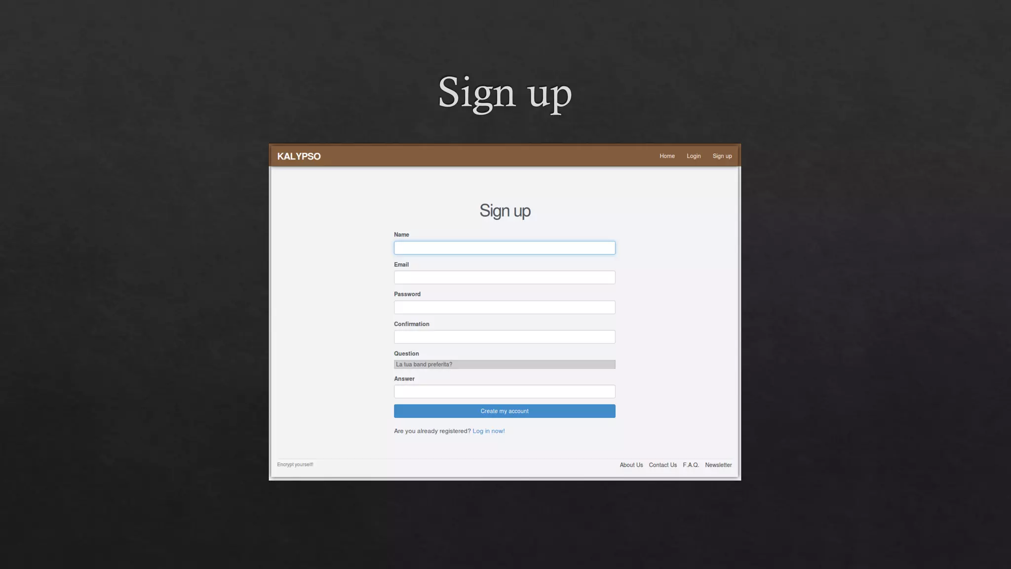 Kalypso: She who hides. Encryption and decryption web app.