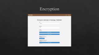 Kalypso: She who hides. Encryption and decryption web app. | PDF