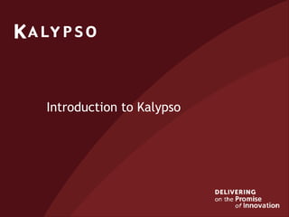 Introduction to Kalypso
 