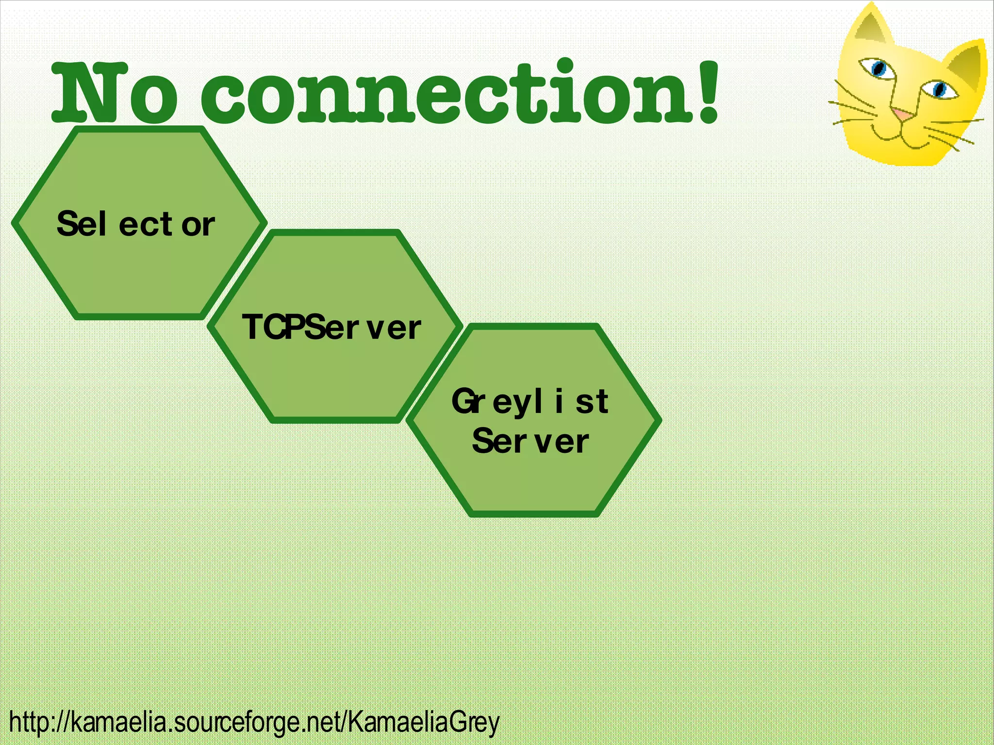 No connection! TCPServer Greylist Server Selector 