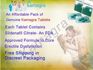 Kamagra tablets: Increased confidence and energy level