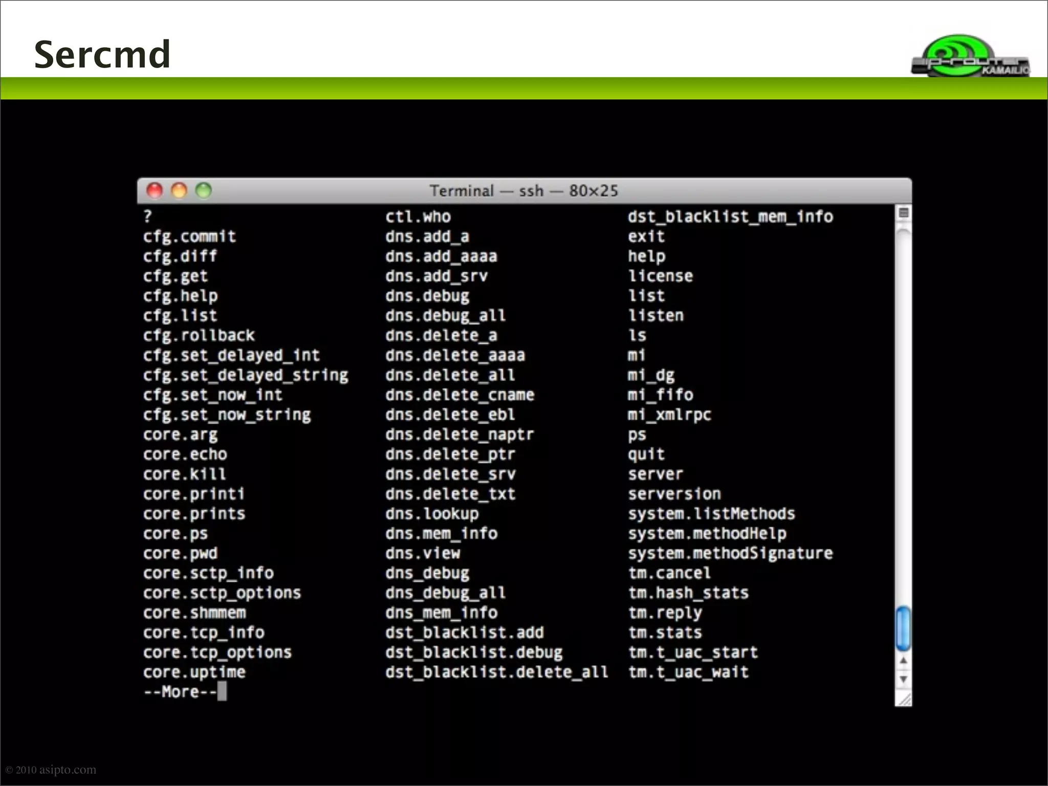 Sercmd 
© 2010 asipto.com 
 