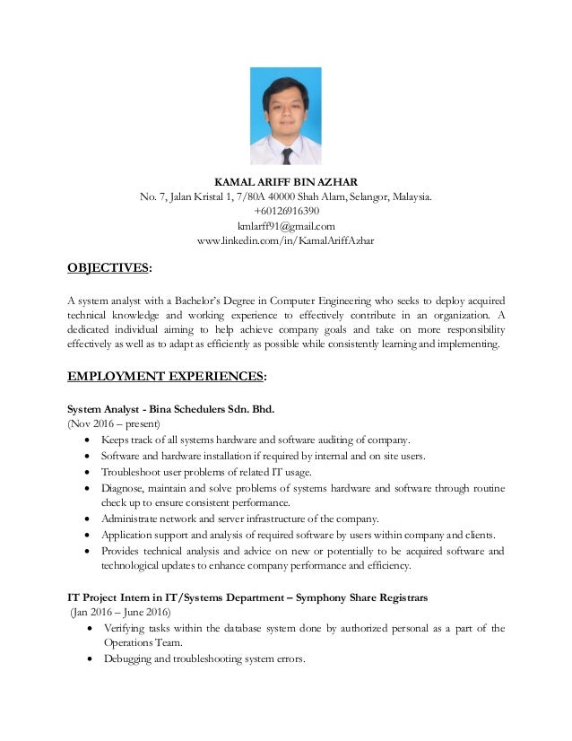 Kamal Ariff S Updated Resume