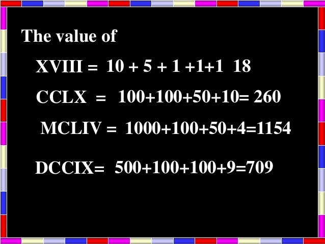Kamal roman numerals 5 th class