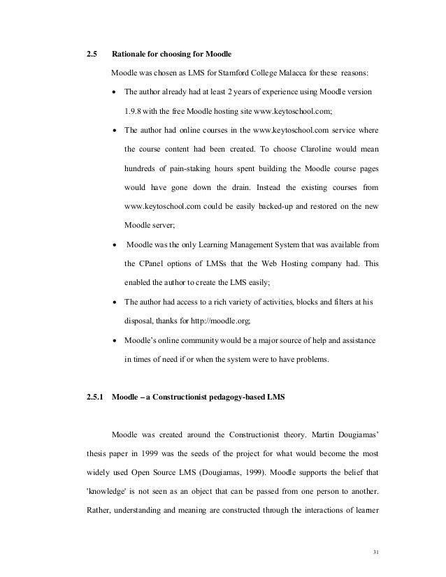 Kam Boon Seng Masters Thesis May 2011 Moodle And Self Directed Learni