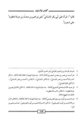 ‫تتتع^^^تتتتتتت^^^^^^^^^ت‬:
‫وكتاب‬
،‫الأناب‬
‫ا‬‫و‬‫ال‬‫ق‬
‫ل‬
‫ت‬
‫ا‬‫ن‬‫أ‬‫ر‬‫ق‬
‫عر‬
‫أبي‬
‫بكر‬
‫الئذائي‬
‫ض‬
‫إبراهم‬
‫بن‬
‫محني‬
‫بن‬
‫عرفة‬
‫نفطويه‬
‫على‬
.‫شعيب‬
‫ل‬
‫ه‬
‫م‬
‫عثد‬
‫الواحد‬
‫بن‬
‫إبراهيم‬
‫والخزاعي‬
‫وأبو‬
‫الحستن‬
‫الخبازي‬
•
2
‫ه‬
‫وأحمد‬
‫بن‬
‫نصر‬
‫بن‬
‫منصور‬
‫انمري‬
(
373/370
)
.
‫محهغايةالمه‬
‫اية‬-
‫ل‬54-41‫بم‬/‫ل‬
‫ر‬
673
)
،
‫ل‬52/‫ل‬
‫لل(ب‬
)‫ك‬
‫أحمد‬
‫بن‬
‫نصر‬
»‫اكاواش‬
،
15473/1
»‫رراكذاش‬
،
0/2
‫و‬.7‫لأ‬
‫ررأحمد‬
‫بن‬
‫نصر‬
»‫الشاواش‬
،
577/1
»‫ولرر(ك)اكذاش‬
.
3
‫ب‬
(‫لضاباوادياسمي‬
323
)
.
‫ستجالها؛ة‬
25/1
،)‫ل‬20‫ر‬
327/1
‫هل‬
‫ار(ك)إ؛رامم؛ن‬
‫عرفة‬
))‫نفطويه‬
،
144/1
‫إإ‬
‫اا(مب‬
)‫ك‬
))‫نفطويه‬
.
‫كيلك‬
‫عنه‬
‫ادهج‬
130/1
.
4
‫ه‬
‫وثعيب‬
‫بن‬
‫أتوب‬
‫بن‬
‫رزيق‬
‫الصرفي‬
(
261
)
.
‫محه‬
‫غاية‬
‫الهاية‬
327/1
(
1422
)
،
63/2
‫قبمل«(ت‬
‫س‬
‫ك‬
)
‫شعبب‬
‫بن‬
‫أيوب‬
‫ا‬‫ا‬‫ي‬‫لصريمتن‬١
،
‫ل‬9‫لمقت‬
‫ار(مب‬
)‫ك‬
‫شعيب‬
‫ين‬
‫أيوب‬
‫المرفض‬
،
‫صاحب‬
‫بمجي‬
‫بن‬
»‫ادم‬1
.
===^=^
108
====———
 