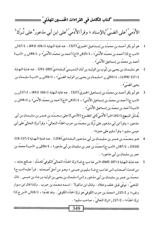 ‫كتاب‬
‫الكامل‬
١٥^١‫ر‬
‫ص‬
‫لاهزز‬
^^=1^
‫الأم'لءلى‬
‫الضيىكالإطد؛‬
‫أ‬‫ر‬‫وق‬
‫الأم‬
‫أعلى‬
‫ابن‬
‫أبي‬
‫طءوو*ءر‬
‫ترك‬
‫ة‬
1
‫ه‬
‫وأبوبكر‬
‫أحمد‬
‫بن‬
‫محمد‬
‫بن‬
ّ‫إ‬
‫ماعيل‬
‫الخمزي‬
(
327
)
.
‫عنه‬
‫غاية‬
‫النهاية‬
106/1
‫ر‬
491
)
،
‫لققإ‬7/‫ل‬
‫ْبج‬(‫را‬
)‫ك‬
‫أحمد‬
‫بن‬
‫محمد‬
،‫الأدمي؛‬
،
415/1
‫إ‬‫و‬
)‫ررلج‬
‫أحمد‬
‫بن‬
‫محمد‬
®‫الأدمي‬
‫و‬
‫أإ‬,ِ‫إ‬‫غ‬41‫بم‬/1
)‫ْب‬(‫رر‬
‫أحمد‬
‫ين‬
‫محمد‬
‫بن‬
‫إمماعيل‬
‫الأدمياا‬
.
2
‫ه‬
‫و‬
‫يمان‬
‫بن‬
‫يحيى‬
‫بن‬
‫أيوب‬
‫بن‬
‫الوليد‬
‫بن‬
‫ان‬‫ب‬‫أ‬
‫التميتمإ‬
‫البغدادي‬
‫ر‬
200
"
291
)
.
‫عنه‬
‫غاية‬
‫النهاية‬
317/1
‫ر‬
1394
)
،
83/1
‫ول‬,‫تجل‬
‫«فان‬
‫بن‬
‫يحيى‬
‫بن‬
‫الوليد‬
»‫الخسي‬
،
106/1
)‫ول(ارب‬,‫ول‬
‫سليمان‬
‫بن‬
‫يحي‬
‫ا‬،‫الفس‬
.
3
‫ه‬
‫و‬
‫أبو‬
‫بم‬
‫أحمد‬
‫بن‬
‫محمد‬
‫بن‬
‫إسماعيل‬
‫الحمزي‬
(
327
)
.
‫محه‬
‫غاية‬
‫النهاية‬
106/1
(
491
)
،
7/1
‫لأ‬1
‫أل‬
)‫رر(مبج‬
‫أحمد‬
‫بن‬
‫محمد‬
‫بن‬
‫إسماعيل‬
،‫الادمي؛‬
،
415/1
‫إ‬‫و‬
)‫رر(ج‬
‫أحمد‬
‫بن‬
‫محمد‬
®‫الادمي‬
‫و‬
)‫را(مب‬
‫أحمل‬
‫بن‬
‫محمل‬
‫بن‬
‫إسماعيل‬
‫الأدميء‬
.
‫ابل‬‫ق‬‫ي‬
‫المبهج‬
162/1
‫أ‬‫ر‬‫ررف‬
‫الأدمي‬
‫[في‬
‫المهلبؤع‬
])‫(الادمي‬
‫على‬
‫محمد‬
‫بن‬
‫عمر‬
‫بن‬
‫سليمان‬
‫بن‬
‫أبي‬
‫مذعور؛‬
‫وقرأ‬
‫ابن‬
‫أبى‬
‫مذعور‬
‫على‬
‫ترك‬
‫بن‬
‫محمد‬
‫بن‬
‫حرب‬
‫الحداء‬
‫العار؛‬
‫وقرأ‬
‫ترك‬
‫العار‬
‫على‬
‫أبي‬
‫عيسى‬
‫مليم؛‬
‫وقرأ‬
‫سليم‬
‫على‬
‫حمرة‬
‫؛‬‫ا‬
•
4
‫ه‬
‫ومحمد‬
‫ين‬
‫عمربن‬
‫سليمان‬
‫بن‬
‫أبى‬
‫مذعور‬
‫البغدادي‬
(
258
)
.
‫عنه‬
‫غاية‬
‫النهاية‬
217/2
-
218
(
3316
)
،
87/1
‫إ‬2‫أ‬
)‫رر(بج‬
‫محمد‬
‫بن‬
‫عمر‬
‫بن‬
‫سليمان‬
‫بن‬
‫أبى‬
>،‫مدءور‬
،
106/1
‫إ‬‫و‬
2‫و‬
)‫رر(مب‬
‫محمد‬
‫بن‬
‫عمر‬
‫بن‬
‫سليمان‬
‫ين‬
‫أبي‬
٠٠‫مذعور‬
•
5
‫ع‬
‫نه‬
‫غاية‬
‫الهاية‬
187/1
(
860
)
_(«
‫غا‬
‫مبج‬
)‫ف‬
‫ترك‬
‫الحداء‬
‫العالي‬
‫الكوفي‬
‫المعدل‬
:
،‫صالحعابد‬
‫من‬
‫قدماء‬
‫حاب‬،‫أص‬
_(
‫غا‬
‫مسماج‬
)‫ف‬
‫سليم‬
‫بن‬
‫عبي؛‬
‫وهو‬
‫من‬
‫أجل‬
‫أصحابه‬
.
‫قرأ‬
‫علميه‬
)‫(صباج‬
‫محمد‬
‫بن‬
‫عمر‬
‫بن‬
‫سليمان‬
‫ين‬
‫أبي‬
‫مذعور‬
)_(‫و‬
‫س‬
‫ليمان‬
‫بن‬
‫يحنى‬
‫بن‬
‫الوليد‬
‫ورجاء‬
‫بن‬
‫عيسى‬
.
‫قال‬
‫الذمي؛‬
‫نوش‬
‫قبل‬
‫حلف‬
.‫وحلاد‬
‫وقال‬
‫ابن‬
‫ماكولأ‬
I
‫اسمه‬
‫محمد‬
‫ين‬
.‫حرب‬
‫وكدا‬
‫قال‬
‫ابن‬
‫موار‬
»‫وغيره‬
‫و‬
5/2
‫ل‬2‫أأ‬
‫ررمحمد‬
‫بن‬
‫حرب‬
‫الكور‬
‫هو‬
‫ترك‬
‫الحداء‬
‫الكور‬
.
‫وقد‬
‫تقدماا‬
،
‫ل‬4‫لمةلت‬
‫رررسج‬
)‫ك‬
‫ترك‬
‫الحداء>ا‬
،
217/2
‫ي‬
‫ررترك‬
،‫العار‬
‫صاحب‬
‫مليماا‬
.
349
—^==^—
 