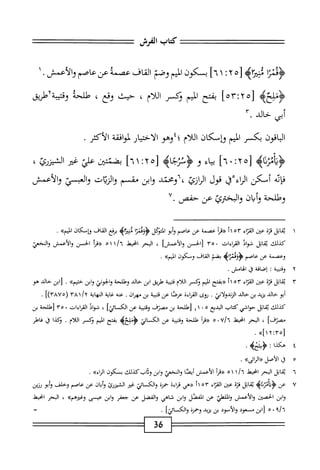 ‫=^==تء‬:
‫كاب‬
‫الفرش‬
==^=
‫ا‬‫ئ‬‫<ؤمحم‬
‫منية‬
‫ه‬
‫ره‬
٢
١
‫ُا‬‫ا‬
‫بسكون‬
‫المم‬
‫وصم‬
‫القاف‬
‫عصمة‬
‫عن‬
‫عاصم‬
‫والأعمش‬
•
[
٢٥
!
٥٣
]‫؛‬
‫بفتح‬
‫الم‬
‫وكسر‬
‫اللام‬
،
‫حيث‬
‫وقع‬
،
‫طلحه‬
‫رش‬1‫أه‬‫ة‬‫وقتيب‬
‫أم‬
‫خالد‬
٣.
‫اقون‬‫ب‬‫ال‬
‫بكسر‬
‫المم‬
‫وإسكان‬
‫اللام‬
‫؛؛وهو‬
‫الاختيار‬
‫افقة‬‫و‬‫ل‬
‫الأكثر‬
.
٥[
٢
‫؛‬
٠
]٦
‫اء‬‫ي‬‫ب‬
‫و‬
‫جاه‬-‫ؤنز‬
‫ره‬
٢
‫؛‬
١
]٦
‫بمئت؛تن‬
‫علي‬
‫ض‬
‫الشيررئ‬
،
‫ائه‬‫ف‬
‫ّكن‬‫أ‬
‫في‬٥‫اء‬‫ر‬‫ال‬
‫قول‬
‫ازئ‬‫ر‬‫ال‬
‫ا"ومحئد‬،
‫ابن‬‫و‬
‫مقسم‬
‫ات‬J‫والر‬
‫والمسي‬
‫والأعمش‬
‫وطلحة‬
‫وأيان‬
‫والبخارئ‬
‫عن‬
‫حفص‬
٧.
١
‫ي‬
‫اتل‬‫ق‬
‫قرة‬
،‫عغ‬
‫اء‬‫ر‬‫الق‬
١١٥٣
‫((مأ‬
‫عصمة‬
‫عن‬
‫عاصم‬
‫أبو‬‫و‬
‫المتؤكل‬
‫ئتي؛ةه‬
‫منع‬
‫القاف‬
‫ٌكان‬‫إ‬‫و‬
،■،‫النم‬
•
‫كيلك‬
‫اتل‬‫ق‬‫ي‬
‫فواد‬
‫القراءات‬
٣٥٠
‫[الحسن‬
]‫والأعمش‬
،
‫البحر‬
‫اخط‬
‫ااه‬/*‫ا‬
‫«ةرأ‬
‫الحسن‬
‫والأعمش‬
‫واسن‬
‫وعصمة‬
‫عن‬
‫عاصم‬
‫ْراه‬‫د‬‫ؤؤ‬
‫بضم‬
‫القاف‬
‫ومكون‬
»‫الم‬
.
٢
‫و‬
‫قتيبة‬
:
‫إصانة‬
‫ق‬
‫الهامش‬
.
٣
‫ي‬
‫اتل‬‫ق‬
‫قرة‬
‫عين‬
‫اء‬‫ر‬‫الق‬
١١٥٣
‫«بمتح‬
‫الميم‬
‫وكسر‬
‫اللام‬
‫فنمة‬
‫طريق‬
‫ابن‬
‫حالي‬
‫وطلحة‬
‫والجوني‬
‫ابن‬‫و‬
•
‫اثن‬[
‫حالي‬
‫هو‬
‫أبو‬
‫حالي‬
‫يزيد‬
‫بن‬
‫خالد‬
.‫الزندولأتي‬
‫نوى‬
‫امءة‬
‫ٍتا‬‫ر‬‫ع‬
‫عن‬
‫شبة‬
‫بن‬
.‫مهران‬
‫عه‬
‫اية‬‫غ‬
‫الهاية‬
rAly
(
٣٨٧٥
])
.
‫كيلك‬
‫اتل‬‫ق‬‫ي‬
‫حواشي‬
‫كتاب‬
‫الد"ع‬
٤١ ٠٥
‫[طلحة‬
‫بن‬
‫مصنف‬
‫ة‬‫ب‬‫وقتي‬
‫عن‬
]‫الكمائي‬
،
‫شواذ‬
‫ايءات‬
٣٥٠
‫[طالحة‬
‫بن‬
]‫مجصزف‬
،
‫البحر‬
‫اخبط‬
U/i
٠
٥
‫«ةرأ‬
‫طالحة‬
‫وشبة‬
‫عن‬
‫ُتي‬‫ا‬‫الك‬
‫بفتح‬
‫المم‬
‫ّر‬‫ك‬‫و‬
‫اللام‬
.
‫ؤكدا‬
‫ق‬
‫فاطر‬
:‫[هم‬
.»]‫أأا‬
٤
‫ه‬
‫كذا‬
‫؛‬
>‫ؤمالحب‬
•
٥
‫ق‬
‫الأصل‬
»‫«الراثى‬
.
٦
‫ي‬
‫اتل‬‫ق‬
‫البحر‬
‫انحط‬
ُ‫ا‬
/
١
١
٥
‫أ‬‫ر‬‫<(ت‬
‫الأعمش‬
‫ا‬‫ن‬‫أيق‬
‫والنخعي‬
‫ابن‬‫و‬
‫ودأب‬
‫كيلك‬
‫بسكون‬
»‫اء‬‫ر‬‫ال‬
.
٧
‫ع‬
‫ن‬
‫<ؤظمئداه‬
‫اتل‬‫ق‬‫ي‬
‫قزة‬
‫عين‬
‫اء‬‫ت‬‫الق‬
٥٣
‫أ‬١
‫«هي‬
‫اءة‬‫ر‬‫ق‬
‫حمزة‬
‫والك‬
‫ائي‬
‫غ؛ر‬
‫الشيزرئ‬
‫ان‬‫ب‬‫أ‬‫و‬
‫عن‬
‫عاصم‬
‫وحلف‬
‫أبو‬‫و‬
‫رزين‬
‫ابن‬‫و‬
‫الحصثن‬
‫والأعمش‬
‫الملطي‬‫و‬
‫عن‬
‫المفصل‬
‫ابن‬‫و‬
‫شاهي‬
‫الفضل‬‫و‬
‫عن‬
‫جعفر‬
‫ابن‬‫و‬
‫عيسى‬
»‫وغيرهم‬
،
‫البحر‬
‫انحط‬
‫؟‬/■‫ا‬
٠
٥
‫[ابن‬
‫مسعود‬
‫والأموي‬
‫بن‬
‫يزيد‬
‫وحمزة‬
]‫والكمائئ‬
.
=
36
 