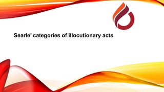 Searle’ categories of illocutionary acts
 
