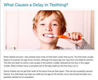 What Causes a Delay in Teething?
