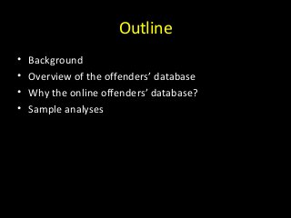 UWA’s law enforcement budget
• Between 45-95% of UWA’s
budget is invested in law
enforcement at any site
they manage.
• Ne...