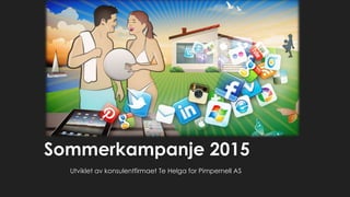 Sommerkampanje 2015 
Utviklet av konsulentfirmaet Te Helga for Pimpernell AS 
 