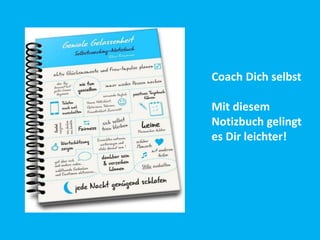 Coach Dich selbst 
Mit diesem 
Notizbuch gelingt 
es Dir leichter! 
Link zu Amazon 
 