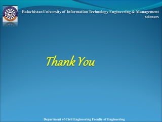 Department of Civil Engineering Faculty of Engineering
 