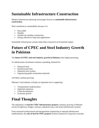 Kamran Steel's Role in Powering Pakistan's CPEC Mega Infrastructure ...