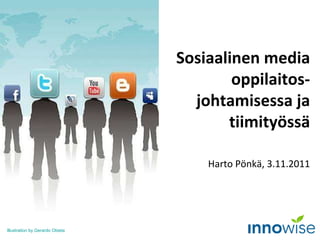 Sosiaalinen media oppilaitos- johtamisessa ja tiimityössä Harto Pönkä, 3.11.2011 Illustration by Gerardo Obieta  